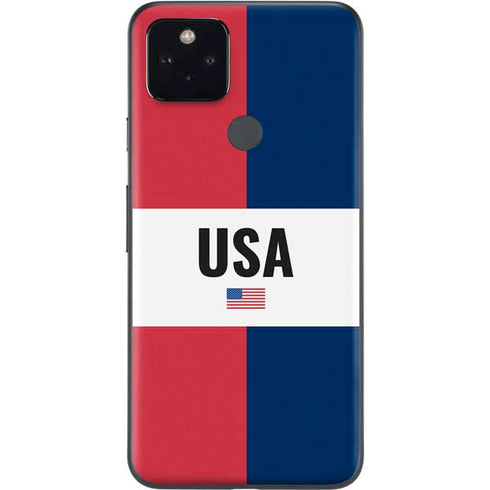American Flag Color Block Google Pixel 4a 5G Skin